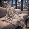 Grey Tartan Throw | Tartan Check Blankets | Grey Tartan Check Throws