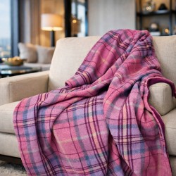 Plaid à carreaux tartan rouge | Couverture à carreaux tartan rouge | Plaids à carreaux tartan rouge