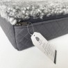 Medium Dog Bed Genuine Sheepskin Grey. Curly Haired Orthopaedic Dog Bed
