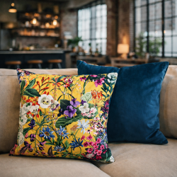 Midsummer Reversible Velvet Cushion | Reversible Floral Velvet Cushions