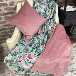 Plaid réversible en velours - Tranquillité | Plaid de luxe en velours imprimé