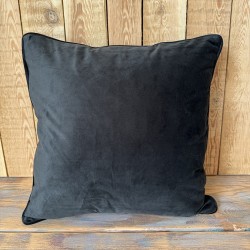 Coussins décoratifs en velours noir | Oreillers unis en velours noir