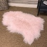 Pale Pink Tibetan Sheepskin Rug | Curly Haired Sheepskin Rug